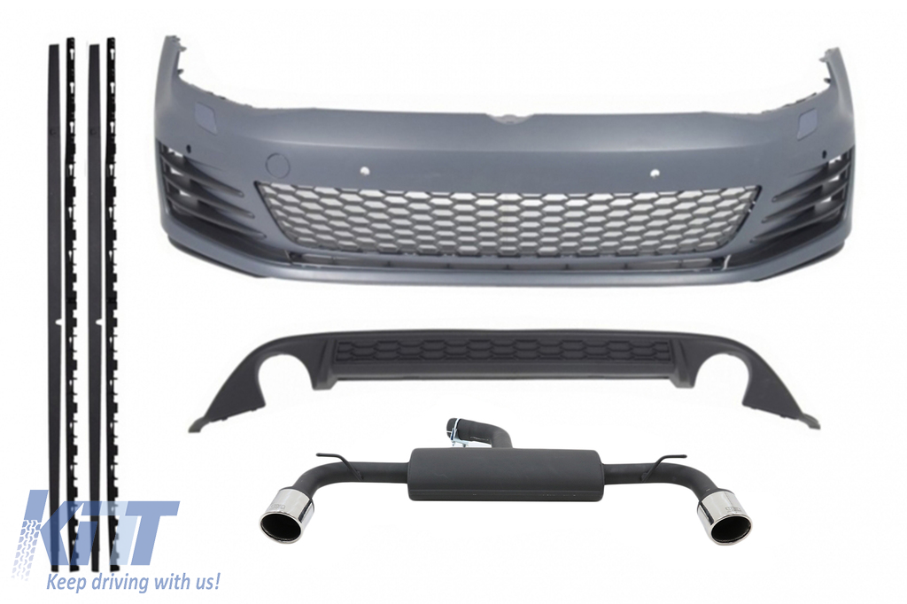 Body Kit suitable for VW Golf VII 7 2013-2016 GTI Design with Complete Exhaust System