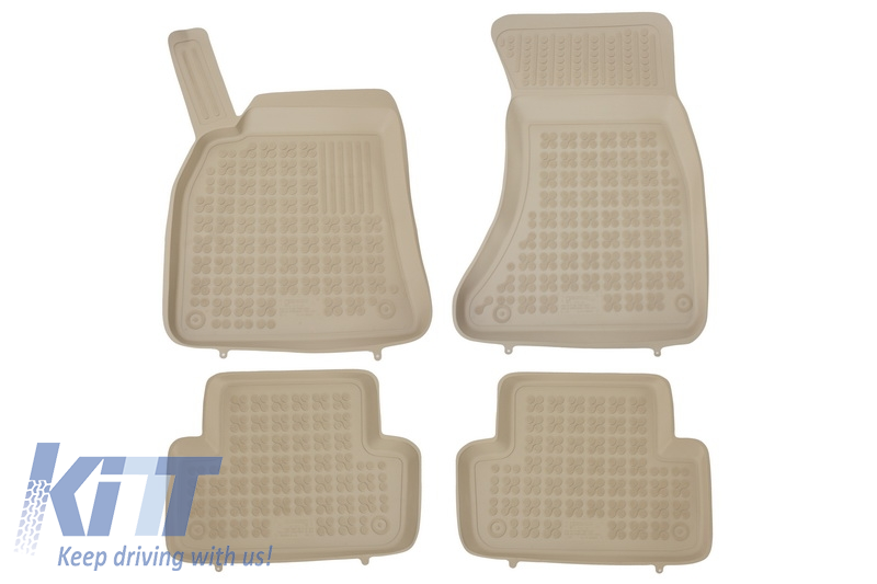 Floor mat Rubber Beige suitable for AUDI A4 B8 (2008-2015) A5 Sportback (2009-2016)