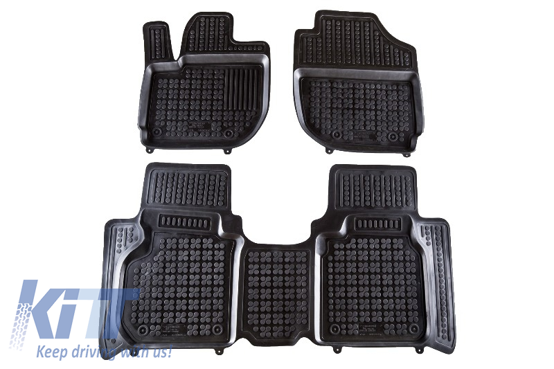 Fekete padlószőnyegek gumi, amely alkalmas a Honda HR-V II-hez (2015-)