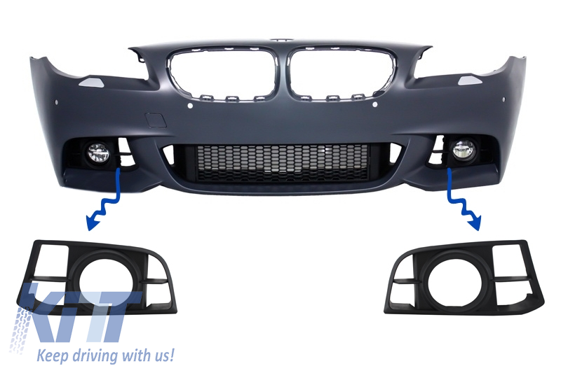 Fog Light Covers suitable for BMW 5 Series F10 F11 NON-LCI LCI (2010-2017) Bumper M-Technik LCI Design