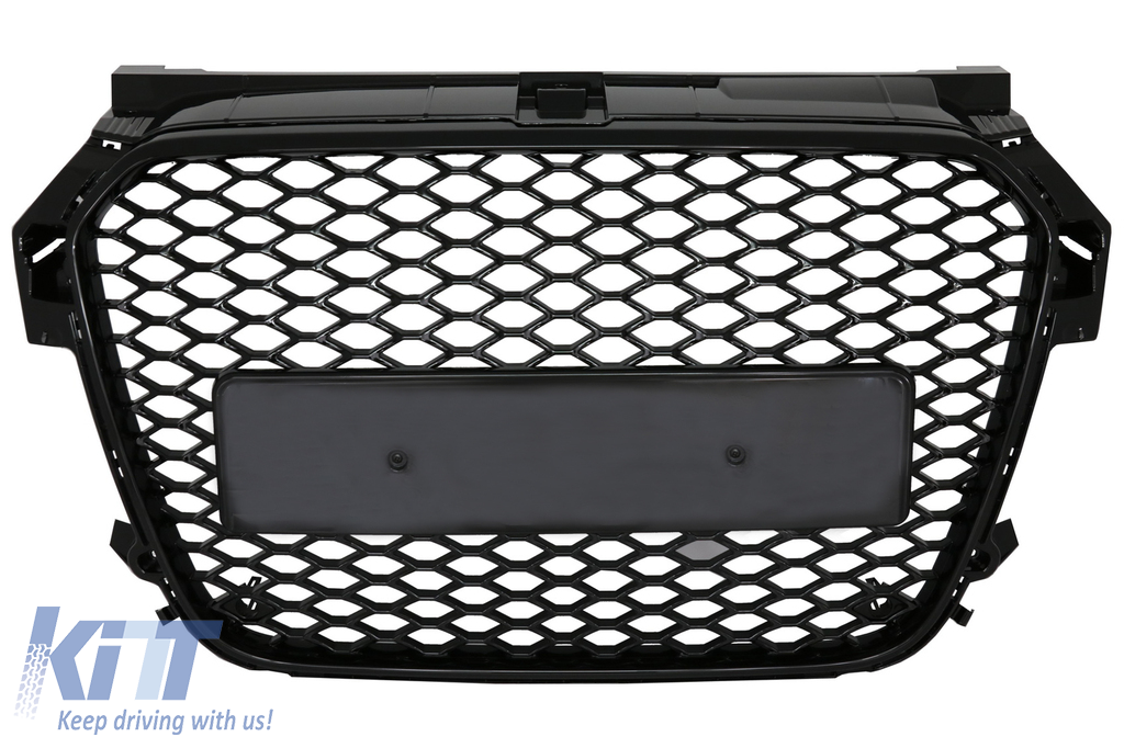 Badgeless Front Grille suitable for AUDI A1 8X (2010-2014) RS1 Design Piano Black
