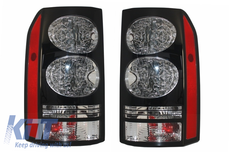 LED Taillights suitable for Land Rover Discovery III 3 & IV 4 (2004-2016) Black Conversion to Facelift Look