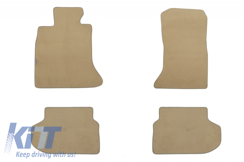 Floor mat Carpet beige  suitable for BMW 5er (F10) 10/2013-01/2017, 5er (F11) Touring 10/2013-05/2017
