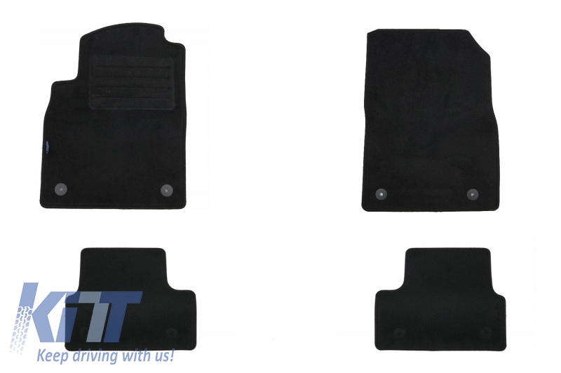 A padlószőnyeg szőnyeg grafit, amely alkalmas az Opel Astra J 11/2009-08/2015-hez, Astra J Sports Tourer 11/2010-03/2016, Astra J GTC 11/2011, Cascada 04/2013