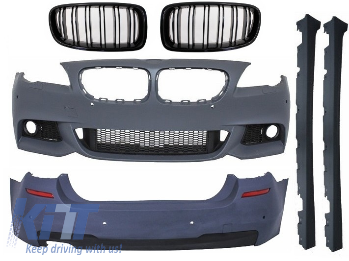 Complete Body Kit suitable for BMW F11 (2010-2014) Central Grilles Kidney Double Stripe M Design Piano Black
