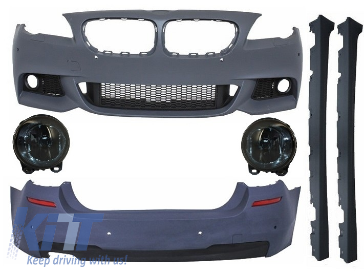 Complete Body Kit with Fog Light Projectors Smoke suitable for BMW F11 (2010-2014) M Design Black