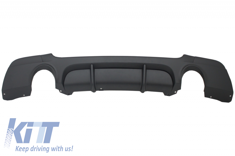 Rear Bumper Diffuser suitable for BMW E92 Coupe 3 Series (2006-2013) M Performance Design Twin Single Outlet