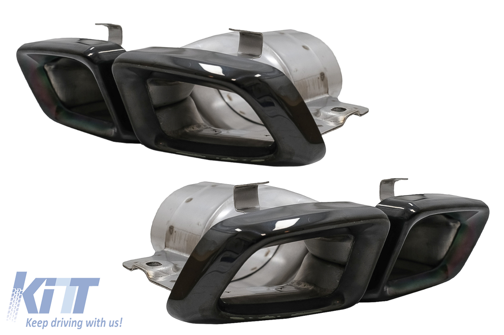 Exhaust Muffler Tips suitable for Mercedes M-Class W166 (2012-2015) CLS-Class W218 Facelift CLS63 Black Edition