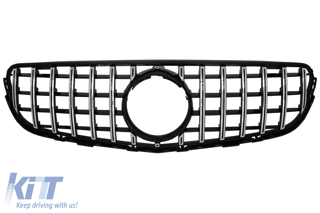 Front Central Grille suitable for Mercedes GLC X253 C253 (2015-2018) GT R Panamericana Look Chrome