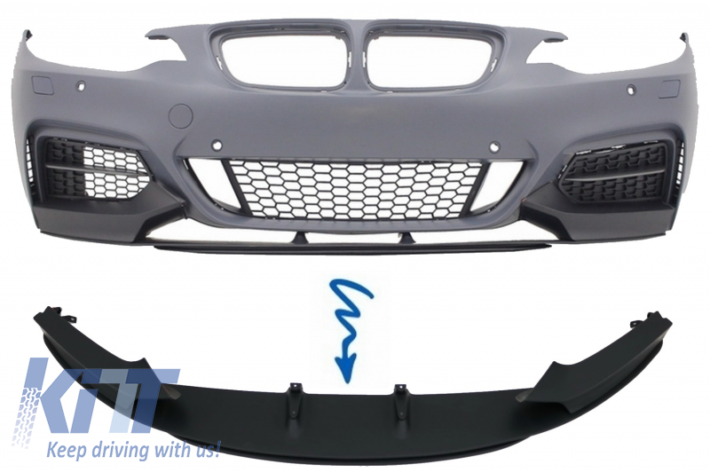 Front Bumper Spoiler Lip suitable for BMW 2 Series F22/F23 (2013-) Coupe Cabrio M-Performance Design