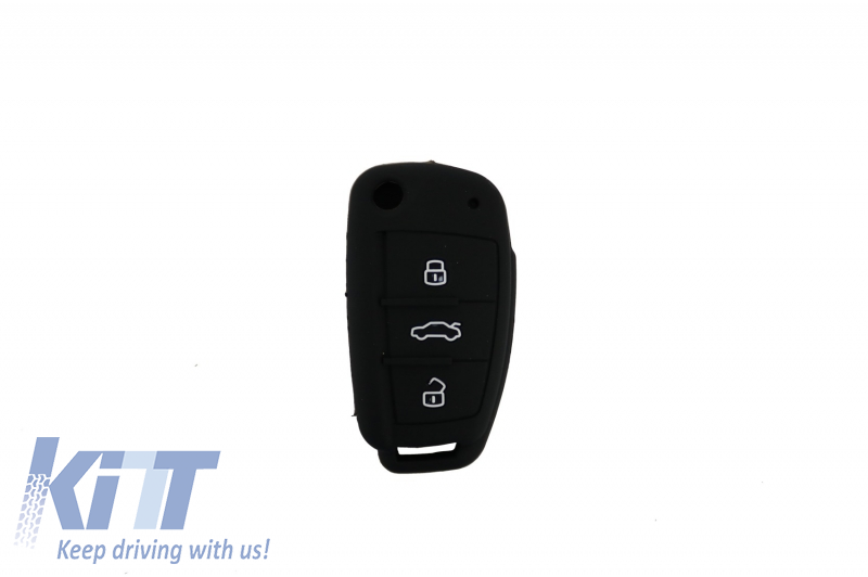Silicone Car Key Cover suitable for AUDI - Black