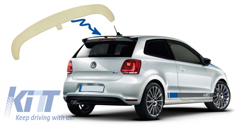 Roof Spoiler suitable for VW Polo 6R 6C Mk6 (2009-2017) WRC Design Rear Tailgate