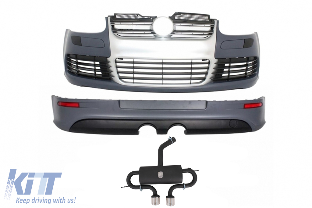 Complete Body Kit suitable for VW Golf 5 (2003-2007) R32 Design with Exhaust System