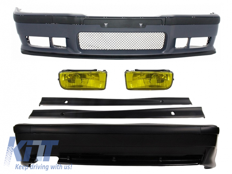 Complete Body Kit suitable for BMW 3 Series E36 1992-1998 M3 Design with Fog Lights Side Skirts