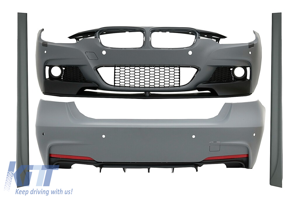 Complete Body Kit suitable for BMW 3 Series F30 (2011-2014) & F30 LCI Facelift (2015-up) M-Performance Design With Double Twin Outlet Air Diffuser