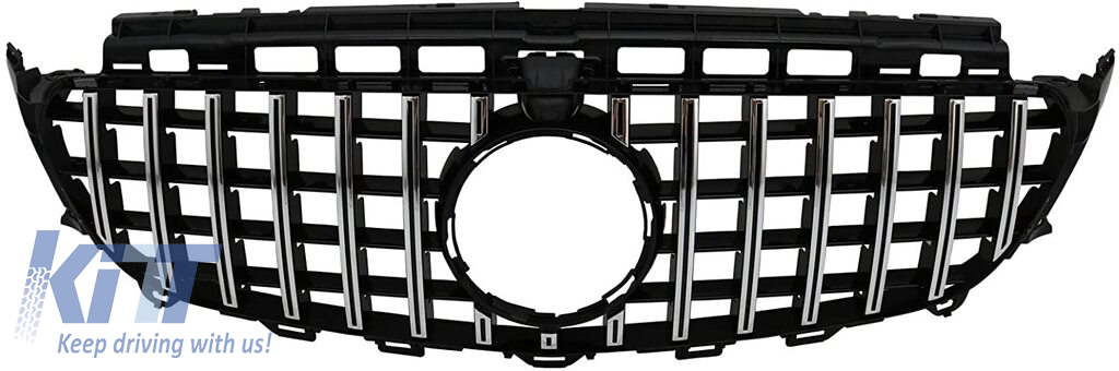 Central Grille suitable for MERCEDES Benz E-Class W213 S213 C238 (2016+) GT-R Panamericana Design With 360 Camera