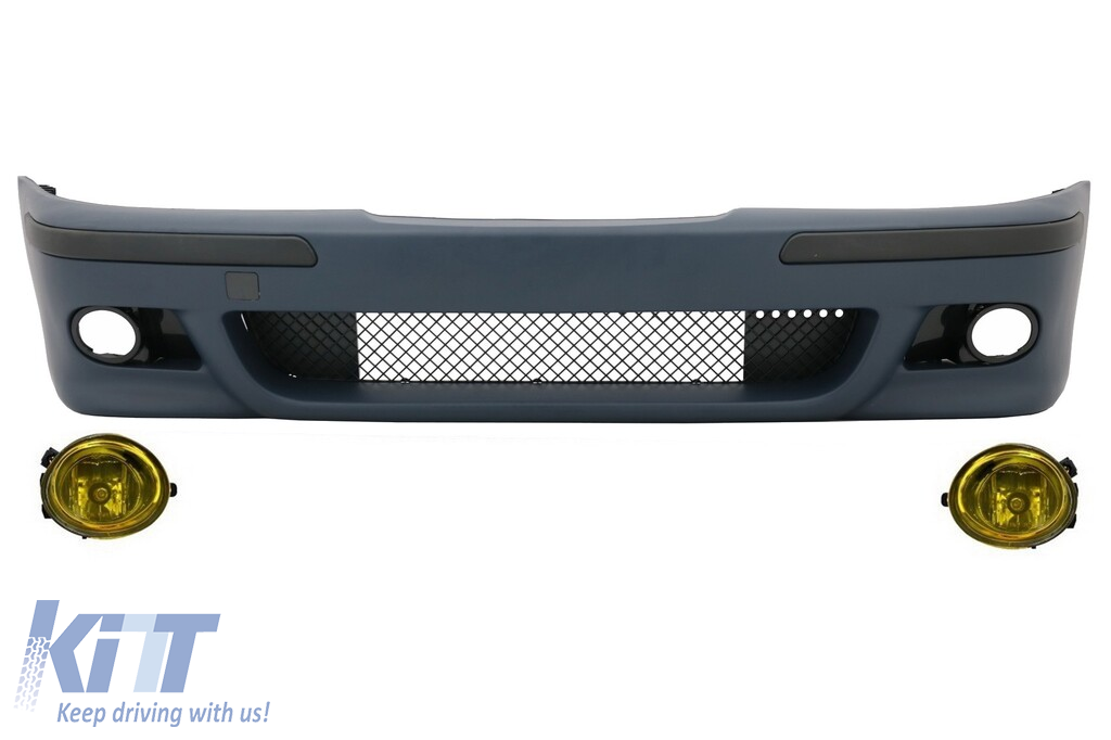 Front Bumper suitable for BMW E39 5 Series (1995-2003) with Fog Lights Yellow M5 Look