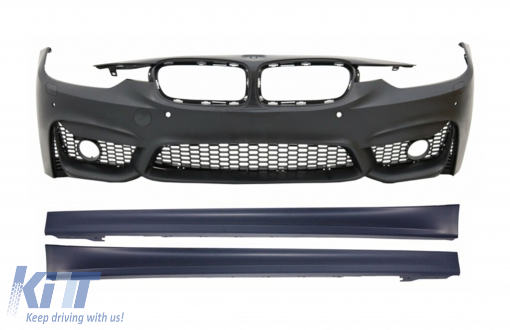 Front Bumper with Side Skirts suitable for BMW 3 Series F30 F31 Non LCI & LCI (2011-2018) M3 Sport EVO Design