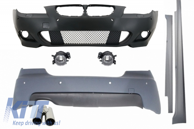 Body Kit M-Technik suitable for BMW E60 5 Series 2003-2007 with PDC 24mm Exhaust Muffler Tips LEFT SIDE