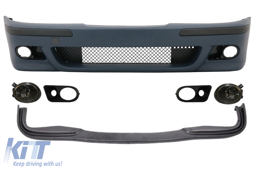 Body Kit Front Bumper Spoiler Fog Lights Smoke Lens Covers suitable for BMW E39 5 Series 95-03 M5 Design