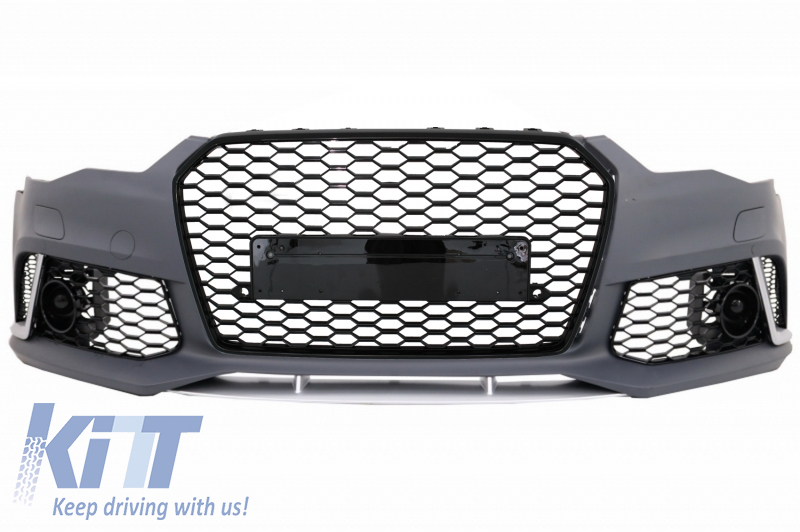 Front Bumper suitable for AUDI A6 C7 4G Facelift (2015-2018) RS6 Design With Grille