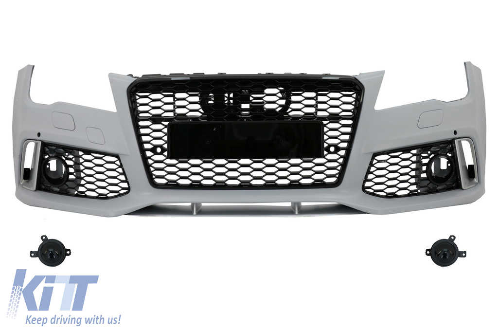 Front Bumper suitable for Audi A7 4G Pre-Facelift (2010-2014) RS7 Design With Grille