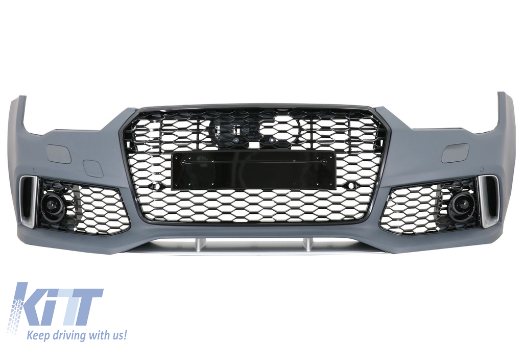 Front Bumper suitable for Audi A7 4G Facelift (2015-2018) RS7 Design With Grille