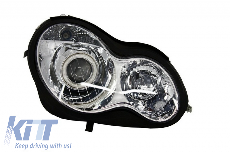 Angel Eyes Headlights suitable for Mercedes C-Class W203 (2000-2007) Right Side