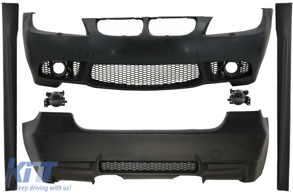 Complete Body Kit without PDC with Fog Lights suitable for BMW 3 Series E90 LCI Facelift 2008-2011 M3 Design