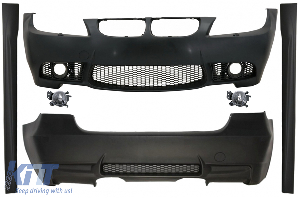 Complete Body Kit without PDC with Fog Lights suitable for BMW 3 Series E90 LCI Facelift 2008-2011 M3 Design