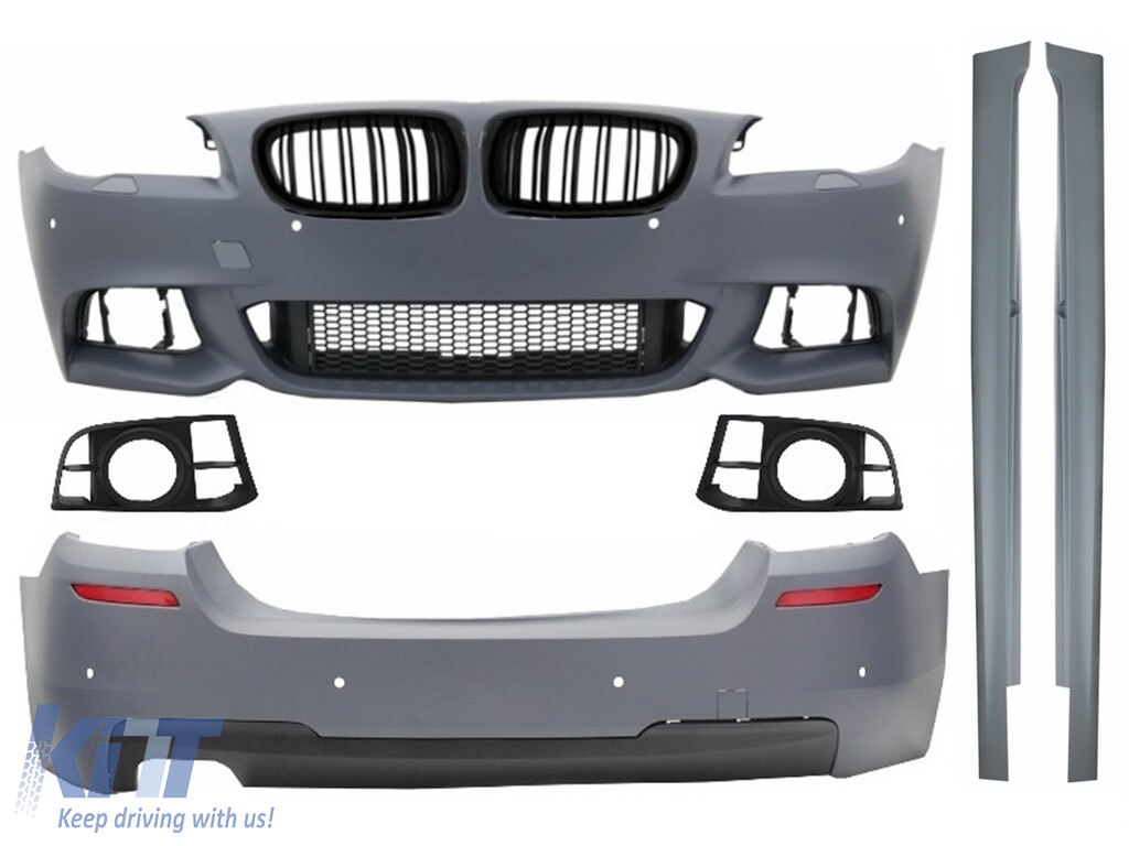 Complete Body Kit with Kidney Grilles suitable for BMW F10 5 Series (2014-2017) Facelift LCI M-Technik Design