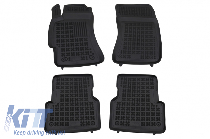Padlószőnyeg fekete, amely alkalmas a Subaru Forester II-hez (2002-2008)