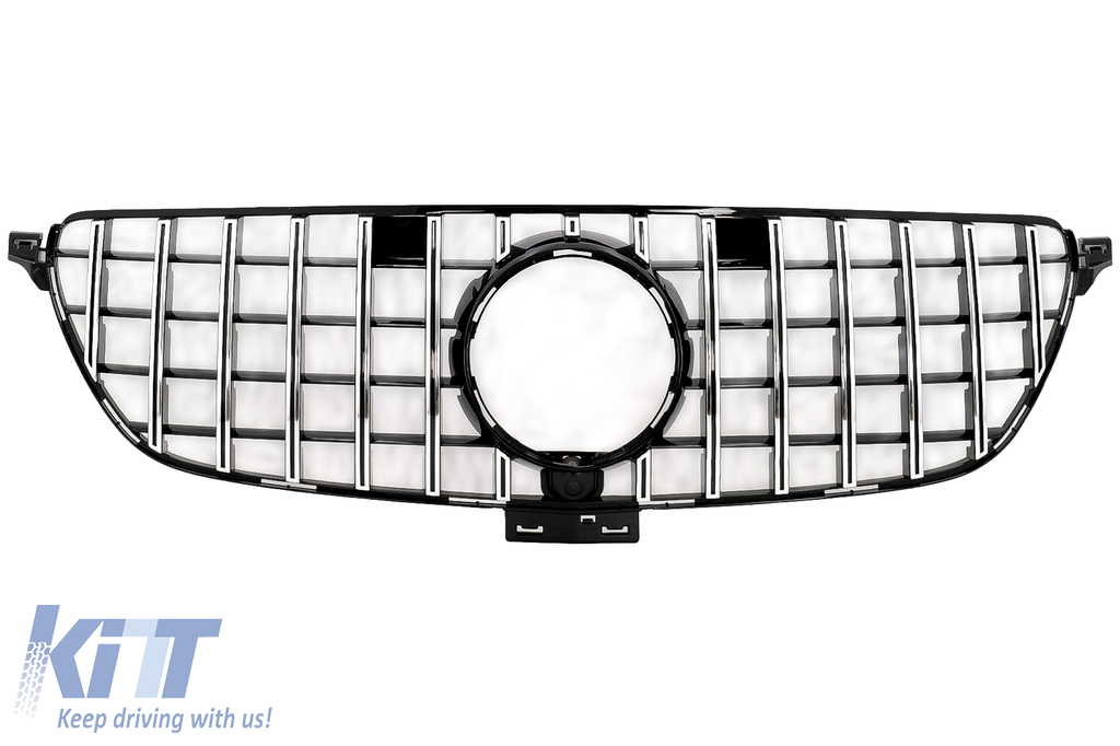 Front Grille suitable for Mercedes GLE Coupe C292 (2015-2018) GT-R Panamericana Design Chrome