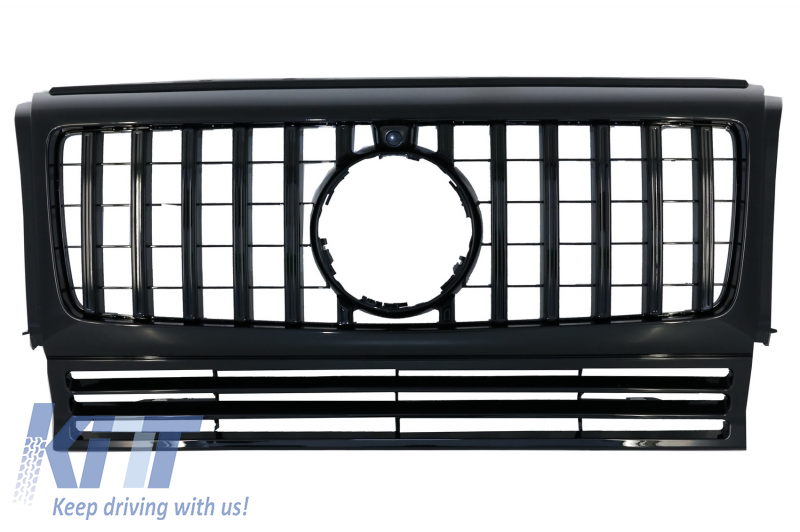 Front Grille suitable for Mercedes G-Class W463 (1990-2014) New G63 GT-R Panamericana Design All Black