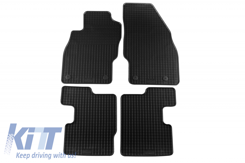 A padlószőnyeggumi fekete, amely alkalmas az Opel Corsa D (2006-2014) / Opel Corsa E (2014-) számára.