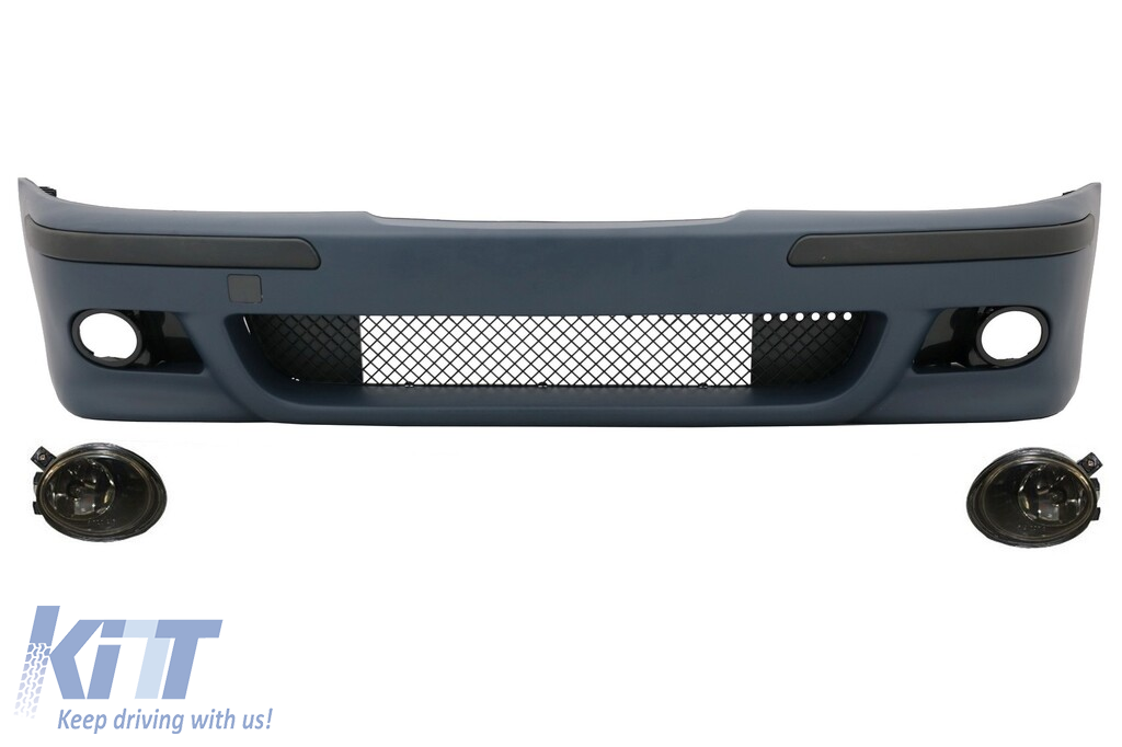 Front Bumper suitable for BMW 5 Series E39 (1995-2003) with Fog Lights Smoke Lens M5 Look