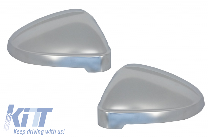 Mirror Covers suitable for Audi A4 B9 (2016-) Extinction Aluminium Plated Complete Housing With Side Assist