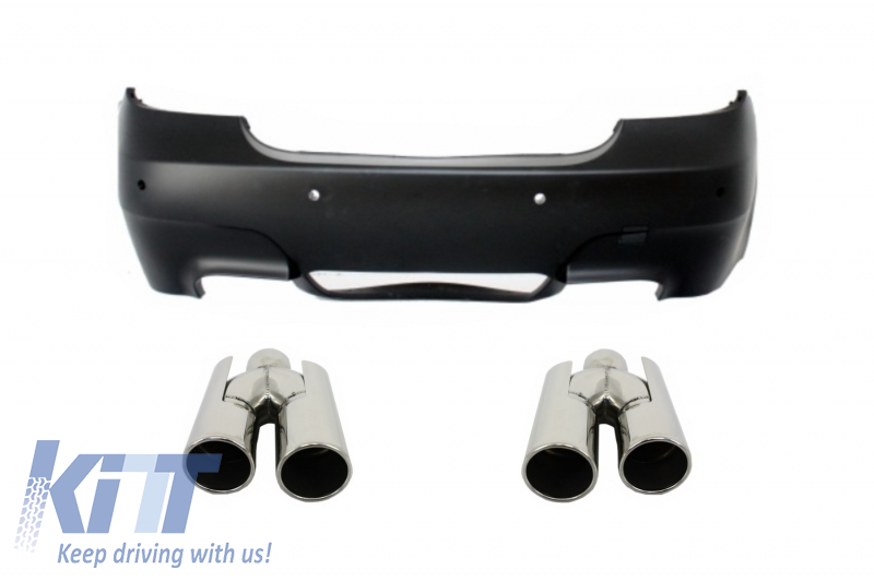 Rear Bumper suitable for BMW 5 Series E60 (2003-2007) M5 Design PDC with Exhaust Muffler Tips