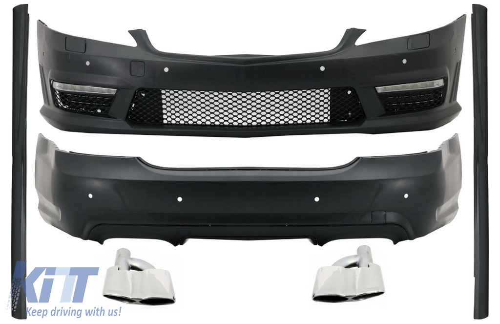 Body Kit suitable for Mercedes S-Class W221 (2005-2011) LWB Side Skirts Exhaust Muffler Tips