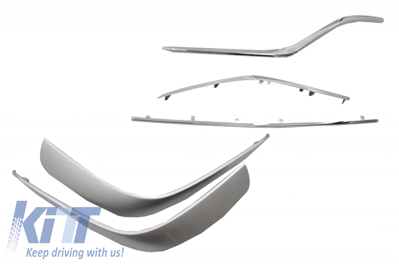 Front Spoiler Splitter Flaps Flics Garnish Chrome suitable for MERCEDES GLE Coupe C292 (2015-2018) A-Design