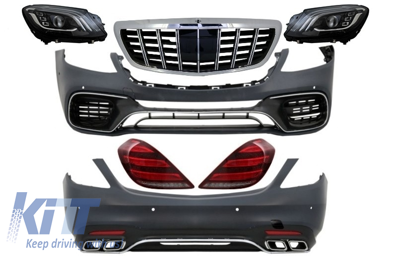 Full Convesion Body Kit suitable for MERCEDES S-Class W222 (2013-2017) Facelift S63 Design