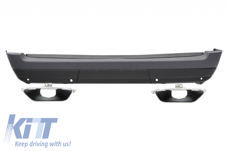 Rear Bumper with Exhaust Muffler Tips suitable for Range Rover Vogue IV L405 (2013-2017) Upgrade to Facelift 2018+ Look