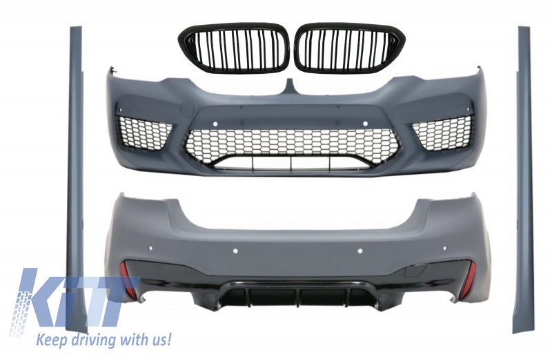 Complete Body Kit suitable for BMW 5 Series G30 (2017-up) with Central Kidney Grilles Double Stripe M5 Design