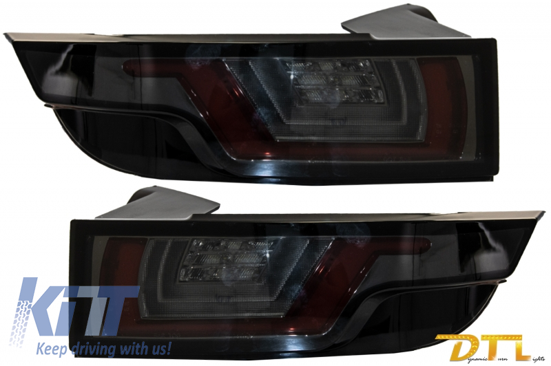 Dynamic Sequential Turning Light Full LED Taillights suitable for Range ROVER Evoque L538 (2011-2014) Light Bar Smoke Black