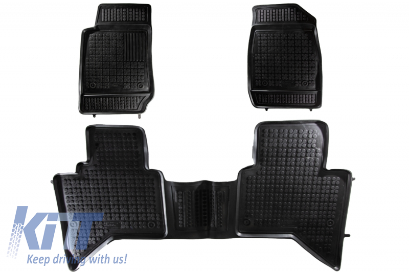 Rubber Floor Mat suitable for Isuzu D - MAX II (2011-up) Black