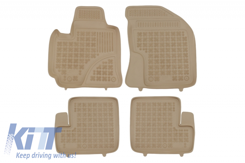 Floor Mats Rubber Beige suitable for Toyota RAV4 II Facelift (2003-2005) 5 Doors
