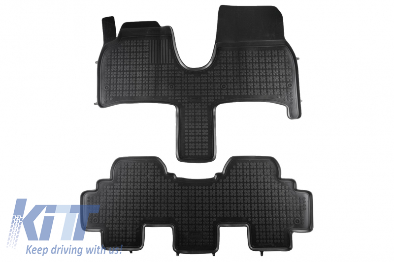 Floor mat black suitable for Citroen C8 (2002-2014) Fiat ULYSSE II (2002-2010) Lancia PHEDRA (2002-2010) Peugeot 807 (2002-2014)