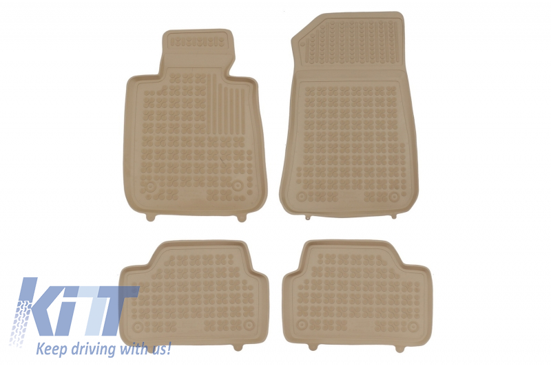 Floor Mat Rubber Beige suitable for BMW Series 1 E87 (2004-2011) F20 (2011-08.2014) F20 LCI (2015-06.2019)