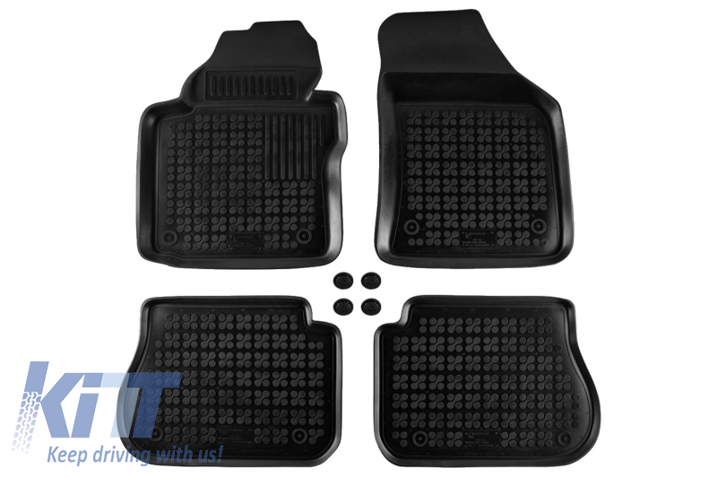 Floor mat Rubber Black suitable for VW CADDY (2003-) VW CADDY MAXI LIFE (2007-)
