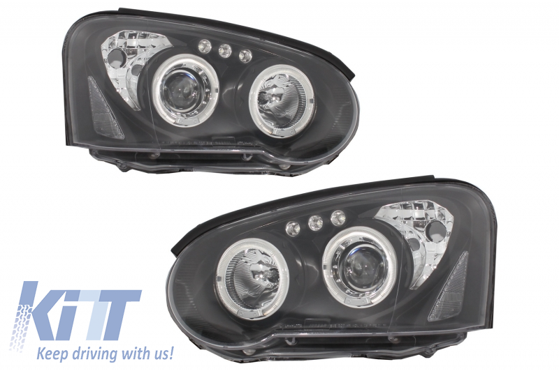 Headlights Angel Eyes suitable for Subaru Impreza II GD (2003-2005) Black